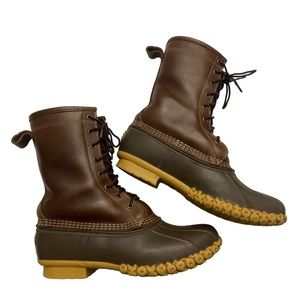 Mens LL Bean Boots ~ Shearling Wool Lined ~ Mens 8M ~ Made in Maine, USA